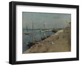 The Harbour at Cherbourg, 1871-Berthe Morisot-Framed Premium Giclee Print