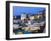 The Harbour at Dawn, Cres Town, Cres Island, Kvarner Gulf, Croatia, Adriatic, Europe-Stuart Black-Framed Photographic Print