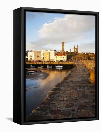 The Harbour at Dawn, St Andrews, Fife, Scotland-Mark Sunderland-Framed Stretched Canvas