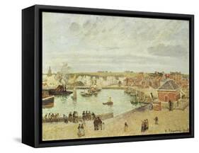 The Harbour at Dieppe, 1902-Camille Pissarro-Framed Stretched Canvas