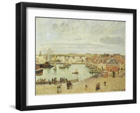 The Harbour at Dieppe, 1902-Camille Pissarro-Framed Giclee Print