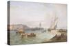 The Harbour at Hartlepool-John Wilson Carmichael-Stretched Canvas