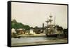 The Harbour at Honfleur-Karl Pierre Daubigny-Framed Stretched Canvas