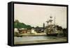 The Harbour at Honfleur-Karl Pierre Daubigny-Framed Stretched Canvas