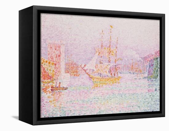 The Harbour at Marseilles-Paul Signac-Framed Stretched Canvas