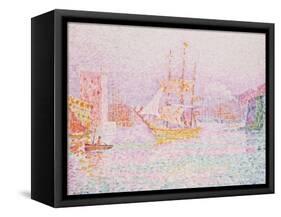 The Harbour at Marseilles-Paul Signac-Framed Stretched Canvas