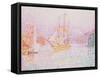 The Harbour at Marseilles-Paul Signac-Framed Stretched Canvas