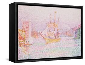 The Harbour at Marseilles-Paul Signac-Framed Stretched Canvas