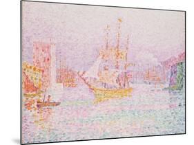The Harbour at Marseilles-Paul Signac-Mounted Giclee Print