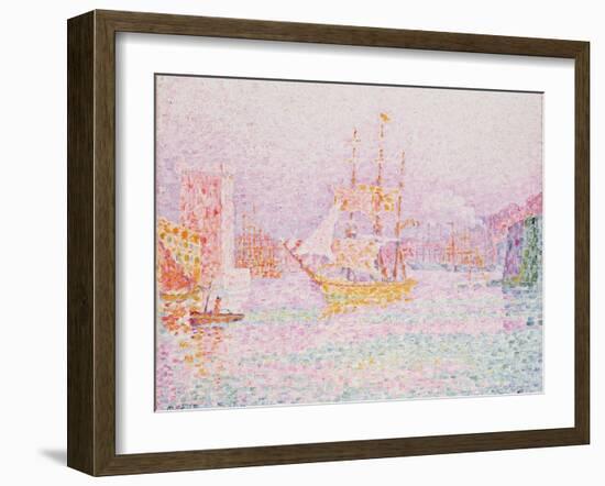 The Harbour at Marseilles-Paul Signac-Framed Giclee Print