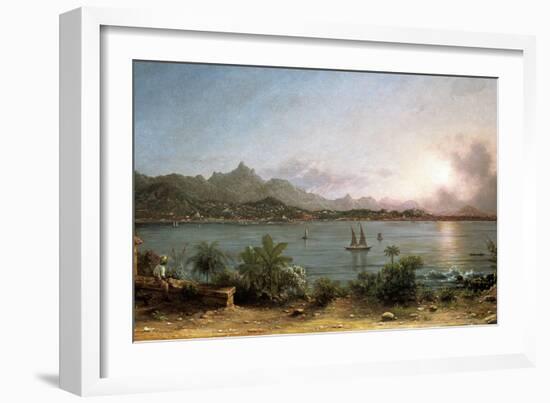 The Harbour at Rio De Janeiro, 1864-Martin Johnson Heade-Framed Giclee Print