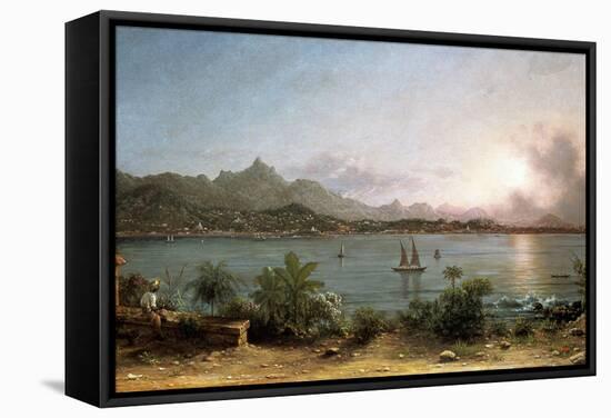 The Harbour at Rio De Janeiro, 1864-Martin Johnson Heade-Framed Stretched Canvas