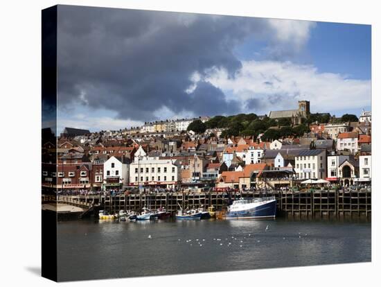 The Harbour at Scarborough, North Yorkshire, Yorkshire, England, United Kingdom, Europe-Mark Sunderland-Stretched Canvas