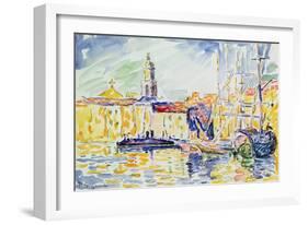 The Harbour at St. Tropez, c.1905-Paul Signac-Framed Giclee Print