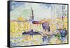 The Harbour at St. Tropez, c.1905-Paul Signac-Framed Stretched Canvas