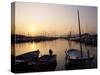 The Harbour at Sunrise, Puerto Pollensa, Mallorca (Majorca), Balearic Islands, Spain, Mediterranean-Ruth Tomlinson-Stretched Canvas