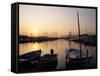 The Harbour at Sunrise, Puerto Pollensa, Mallorca (Majorca), Balearic Islands, Spain, Mediterranean-Ruth Tomlinson-Framed Stretched Canvas