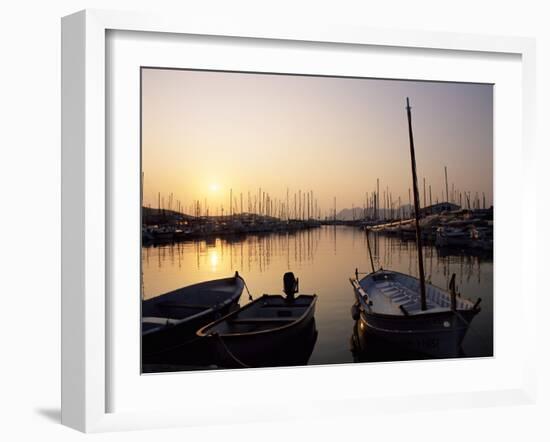 The Harbour at Sunrise, Puerto Pollensa, Mallorca (Majorca), Balearic Islands, Spain, Mediterranean-Ruth Tomlinson-Framed Photographic Print