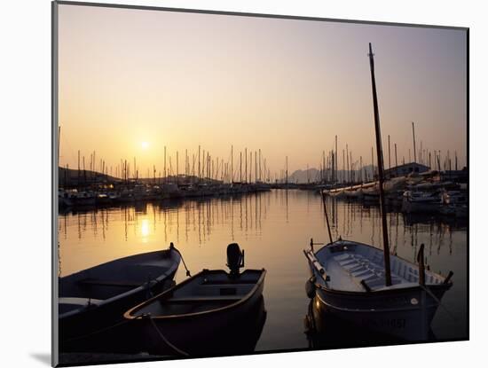 The Harbour at Sunrise, Puerto Pollensa, Mallorca (Majorca), Balearic Islands, Spain, Mediterranean-Ruth Tomlinson-Mounted Photographic Print