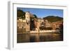 The Harbour at Sunset in Vernazza-Mark Sunderland-Framed Photographic Print