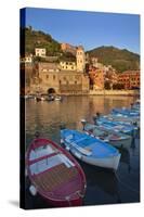 The Harbour at Sunset in Vernazza-Mark Sunderland-Stretched Canvas