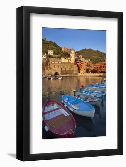 The Harbour at Sunset in Vernazza-Mark Sunderland-Framed Photographic Print