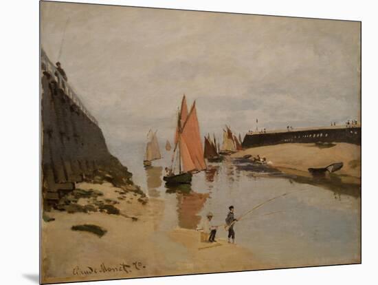 The Harbour at Trouville-Claude Monet-Mounted Giclee Print