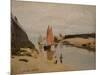 The Harbour at Trouville-Claude Monet-Mounted Giclee Print