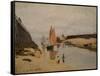 The Harbour at Trouville-Claude Monet-Framed Stretched Canvas