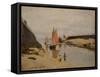 The Harbour at Trouville-Claude Monet-Framed Stretched Canvas