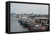 The harbour, Bandar-e Anzali, Iran, Middle East-James Strachan-Framed Stretched Canvas