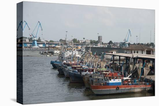 The harbour, Bandar-e Anzali, Iran, Middle East-James Strachan-Stretched Canvas