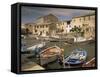 The Harbour, Centauri Port, Corsica, France-Michael Busselle-Framed Stretched Canvas