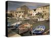 The Harbour, Centauri Port, Corsica, France-Michael Busselle-Stretched Canvas