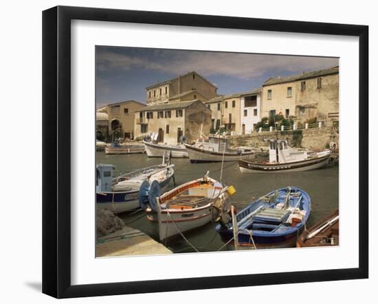 The Harbour, Centauri Port, Corsica, France-Michael Busselle-Framed Photographic Print