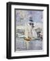 The Harbour, Deauville, Normandy, 1912-Paul Cesar Helleu-Framed Premium Giclee Print