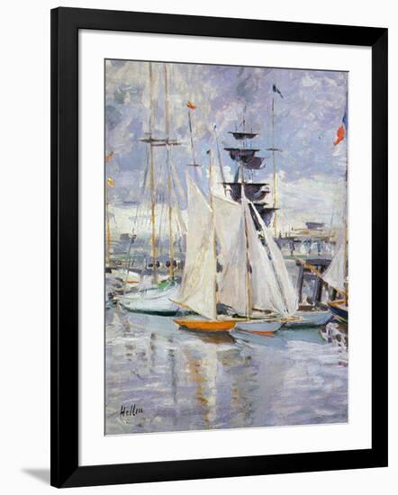 The Harbour, Deauville, Normandy, 1912-Paul Cesar Helleu-Framed Giclee Print
