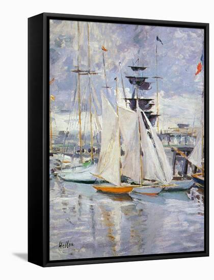 The Harbour, Deauville, Normandy, 1912-Paul Cesar Helleu-Framed Stretched Canvas