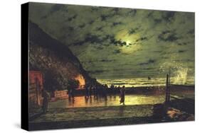 The Harbour Flare, 1879-John Atkinson Grimshaw-Stretched Canvas