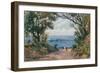 The Harbour, from Langmoor Gardens, Lyme Regis-Alfred Robert Quinton-Framed Giclee Print