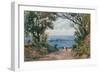 The Harbour, from Langmoor Gardens, Lyme Regis-Alfred Robert Quinton-Framed Giclee Print