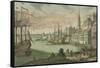 The harbour in Boston, Massachusetts, c.1770-80-Franz Xavier Habermann-Framed Stretched Canvas