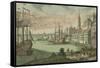 The harbour in Boston, Massachusetts, c.1770-80-Franz Xavier Habermann-Framed Stretched Canvas