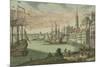 The harbour in Boston, Massachusetts, c.1770-80-Franz Xavier Habermann-Mounted Giclee Print