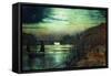 The Harbour Lights, Whitby-John Atkinson Grimshaw-Framed Stretched Canvas
