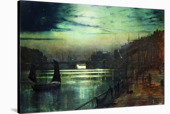 The Harbour Lights, Whitby-John Atkinson Grimshaw-Stretched Canvas