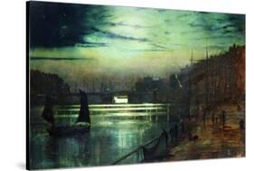 The Harbour Lights, Whitby-John Atkinson Grimshaw-Stretched Canvas