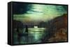 The Harbour Lights, Whitby-John Atkinson Grimshaw-Framed Stretched Canvas