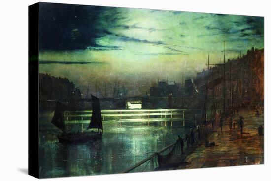 The Harbour Lights, Whitby-John Atkinson Grimshaw-Stretched Canvas