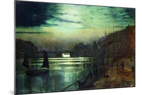 The Harbour Lights, Whitby-John Atkinson Grimshaw-Mounted Giclee Print